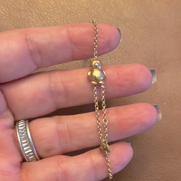 BREV 10KT SOLID GOLD RARE ADJUSTABLE TEDDY BEAR 🧸 GIRLS BRACELET - Picture 11 of 14